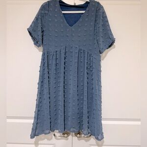 Ours Chiffon Swiss dot baby doll dress NWOT sz M